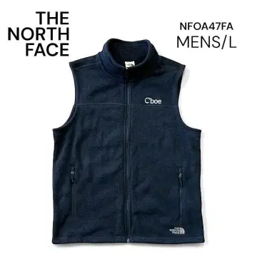THE NORTH FACE 플리스 베스트 기업 로고 자수입 L 네이비