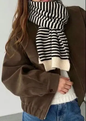 엘르마르 보더 머플러 CANALJEAN