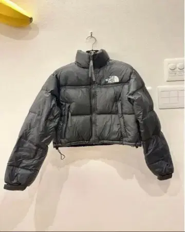 THE NORTH FACE 그레이 크롭 다운 자켓