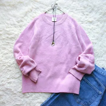 새상품급 스픽 앤 스팬 FURKNIT 텐지쿠 풀오버 퍼 니트