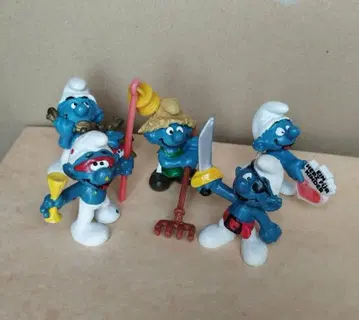 스머프 피규어 5체 세트