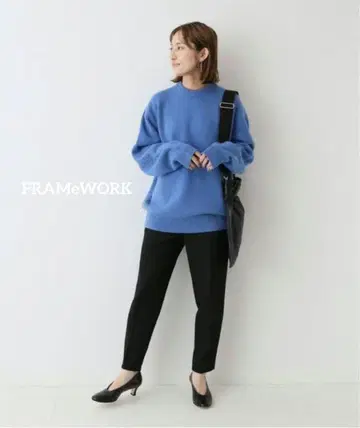 FRAMeWORK 프레임워크 T/R 양면 기모 팬츠 블랙 사이즈 34