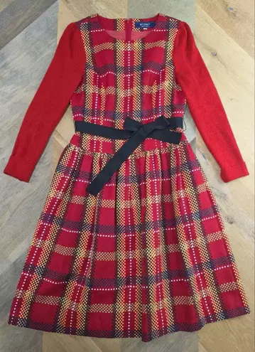 M'S GRACY 무릎 기장 원피스 38 빨간색 체크 y44