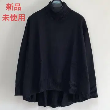 미사용 새상품 mao made 마오메이드 뒷주름 풀오버 니트 블랙