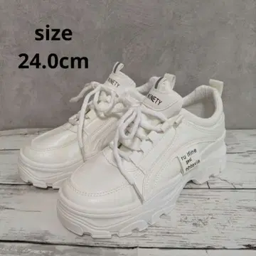 통굽 스니커즈 대드 스니커즈 화이트 38/24cm [새상품급]