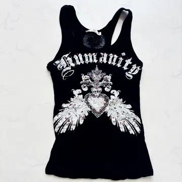 y2k FREE 탱크탑 헤이세이 갸루 고딕 프린트 S ( C577 )