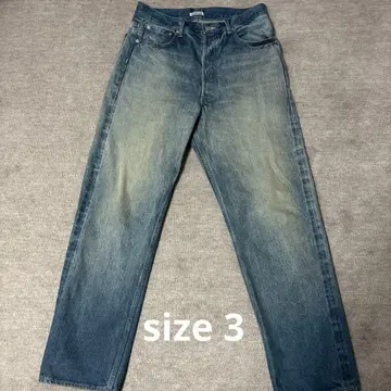 SELVEDGE FADED HEAVY DENIM WIDE PANTS