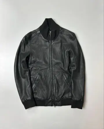STUDIOS 블랙 가죽 라이더 트랙 자켓 S 사이즈