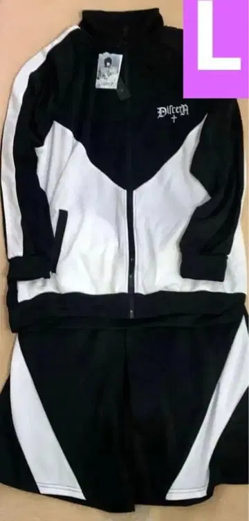 새상품 냐무군 트랙 저지 상하의 세트 L 사이즈 배색 절개 블루종