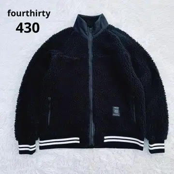포서티 430 보아 플리스 재킷 블루종 블랙 하이넥 일본제