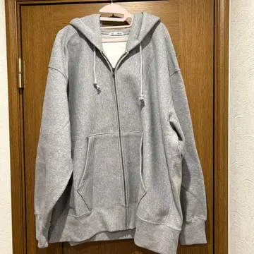 헤비웨이트 맨투맨 풀 집업 후드티 그레이 XXL 미사용 새상품