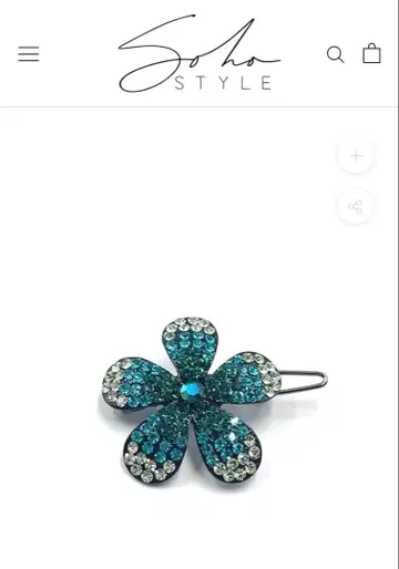 SOHO 옴브레 크리스탈 플라워 머리핀