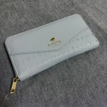 스누피 SNOOPY 장지갑 블루 그레이 피넛