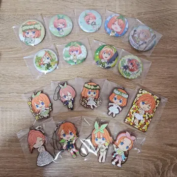 5등분의 신부 캔뱃지 키링 세트