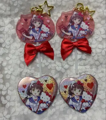 주문토끼 치야 산리오 캔뱃지 키링