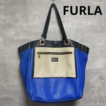 훌라 FURLA 바이컬러 리버서블 천연 가죽 토트백