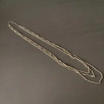 골드 3연 체인 롱 목걸이