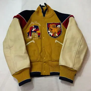 A/W 페로우즈 울 가죽 바시티 자켓 M