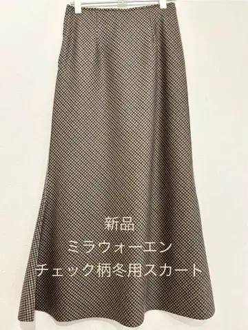 [ 새상품 ] 미라 오웬 체크 무늬 겨울용 스커트