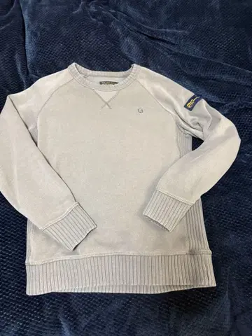 RIVER ROCK 그레이 래글런 슬리브 맨투맨