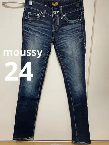 컨디션 최상 Moussy 마우지 다크 블루 스키니 데님 24인치