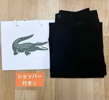 LACOSTE 라코스테 와이드 팬츠 슬랙스 블랙 남성용