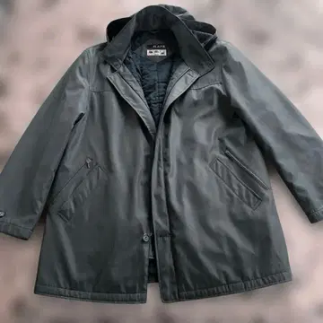 IR.APIE 방한 코트 후드 부착 남성용 XL 카키색