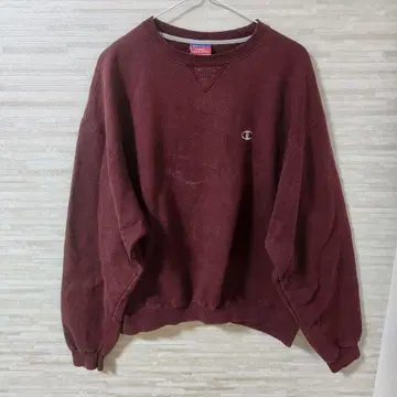 [ L ] Champion 00s 맨투맨 원포인트 자수 와인 레드