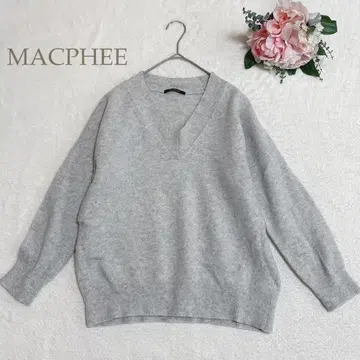 투모로우랜드 맥피 램스울 V넥 니트 심플 S