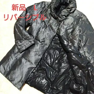 새상품 블랙 다운 자켓 사이즈 L 리버서블 벨트 포함