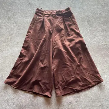 K1696 마제스틱 레곤 가우초 팬츠 페미닌 허리밴딩