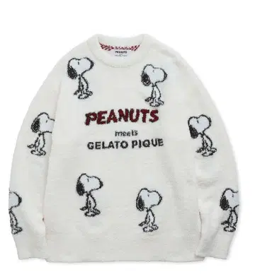 미사용 새상품 젤라또피케 스누피 자카드 풀오버 아이보리