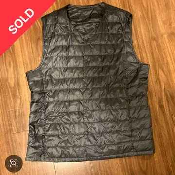 블랙 다운 베스트 버튼식