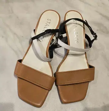 STACCATO 브라운 스트랩 샌들