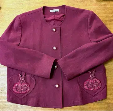 [ OH atelier emi ] 와인 레드 자켓 M 울 100%