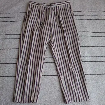 SOVEREIGN 린넨코튼 와이드 스트라이프 팬츠 L 사이즈