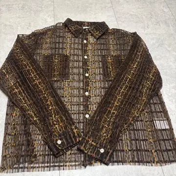 X-girl 시어 셔츠 레오파드 M