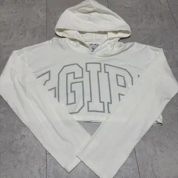 X-GIRL 크롭 후디 M 사이즈 화이트