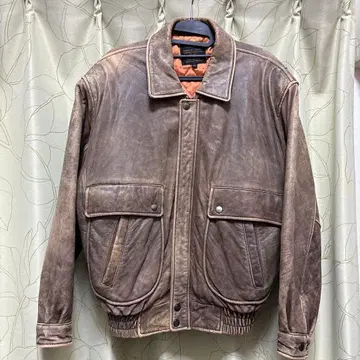 TYPE G-1 브라운 가죽 자켓 M