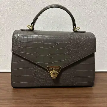 LILY BROWN 크로커다일풍 핸드백 그레이