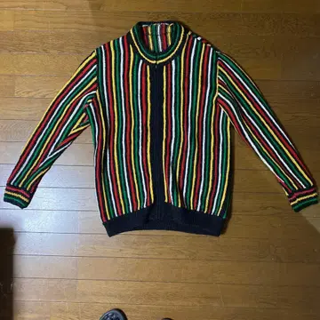 라스타 컬러 가디건 니트 집업 구제 의류 빈티지