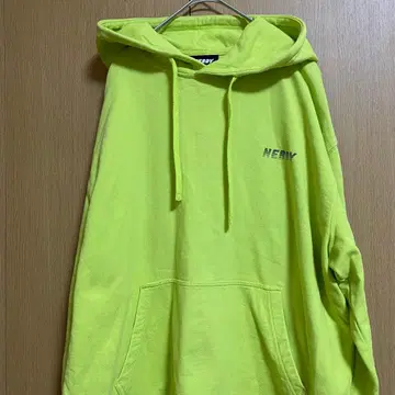 NERDY 라임 그린 후드티 S 사이즈