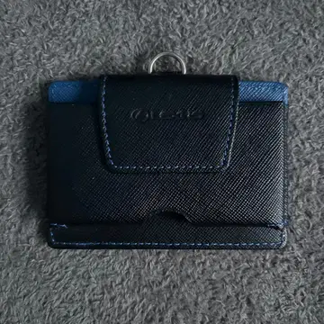 렉서스 카드 케이스 블랙/파랑 합성 피혁