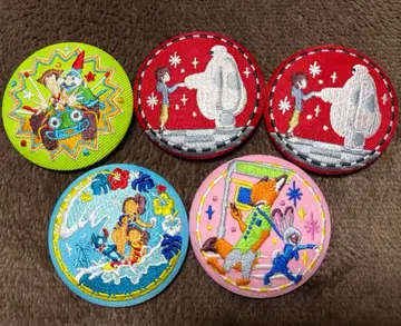 디즈니 자수 캔 배지 5개