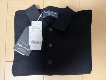 Salon de GW 니트 피케 셔츠 블랙 긴팔 L 2025SS