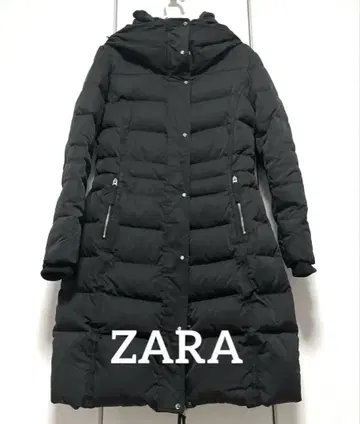 ZARA 목 퍼 롱 다운 코트