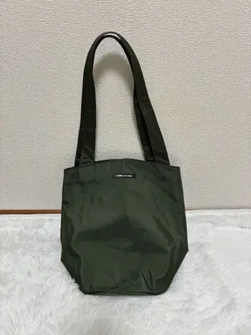 컨디션 최상 COMME CA DU MODE 올리브 그린 토트백 경량