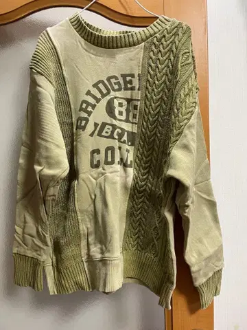 CUBE SUGAR 니트 절개 used 트레이닝복