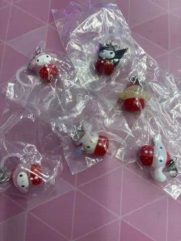 산리오 캐릭터 딸기 메지루시 액세서리 컴플리트