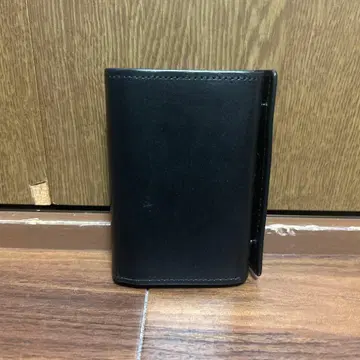 MODIKO 블랙 가죽 접이식 지갑